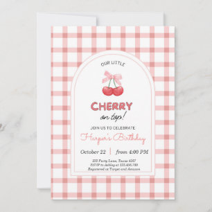fraise 1er anniversaire Invitation premier Berry S