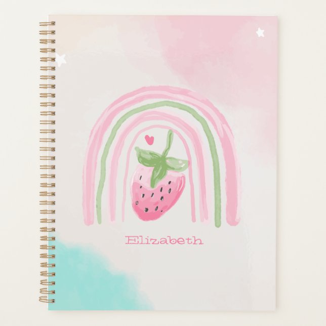 Fraise arc-en-ciel à l'aquarelle (Devant)