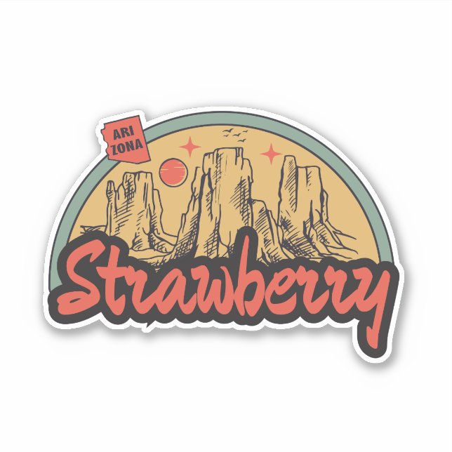 Fraise, Arizona  Autocollant (Devant)