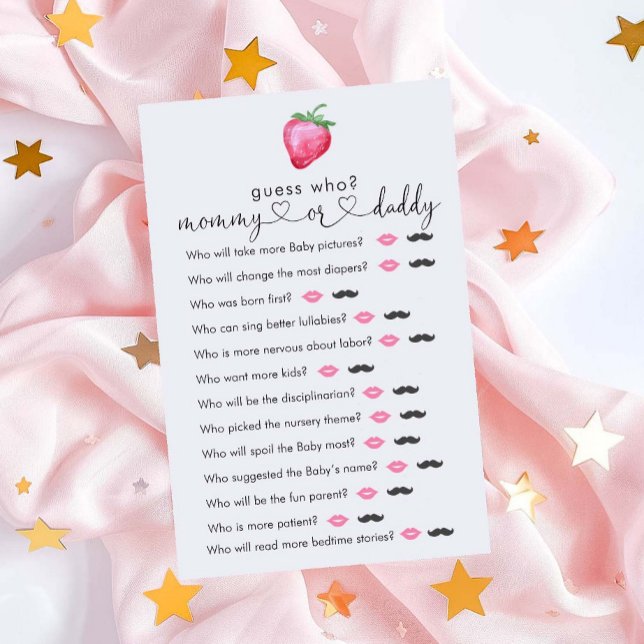 Fraise Baby shower "Guess Who" Jeu (Créateur téléchargé)