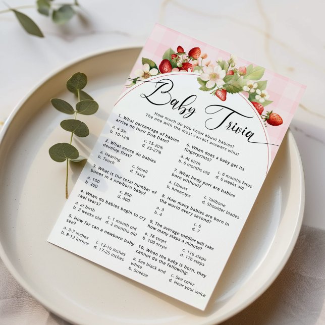 Fraise Bébé trivia jeu de baby shower (Créateur téléchargé)