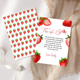 Fraise Berry Sweet Carte de remerciements d'annive