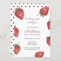 Fraise Berry Sweet Invitation d'anniversaire
