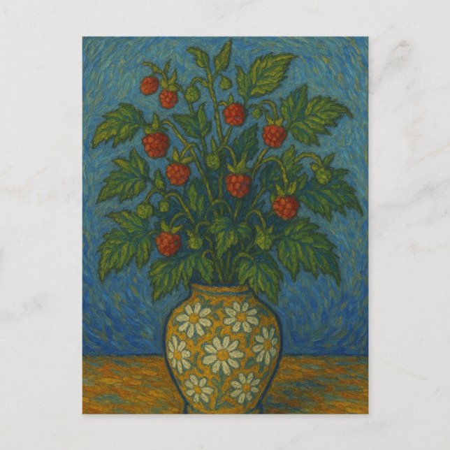 fraise dans le vase Carte postale (Devant)