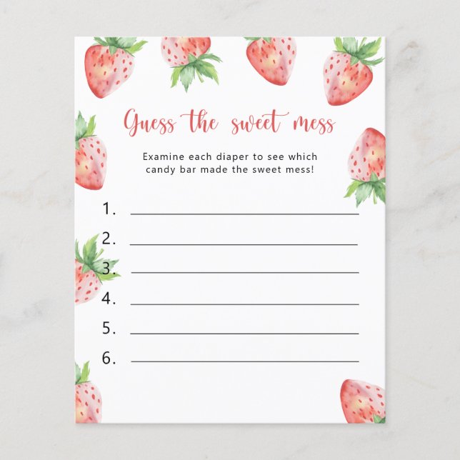 Fraise - Devinez le jeu de la pagaille douce (Devant)