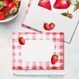Fraise En vichy Pique-nique Pays Chic Rose Rouge