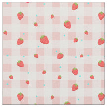 Fraise En vichy tissu