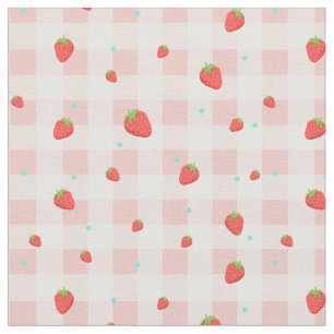 Fraise En vichy tissu