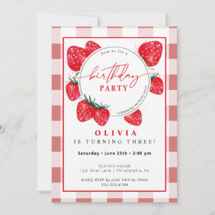 Fraise Enfant's Birthday Spring Summer Invitation