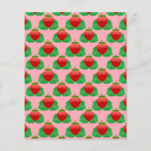 Fraise - fond rose