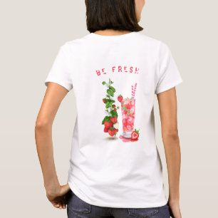Fraise fraîche Boisson T-shirt amusant - Texte per
