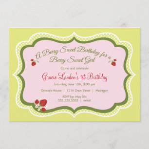 Fraise Invitation d'anniversaire