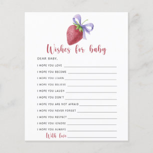 Fraise - Jeu de fête voeux pour bébé