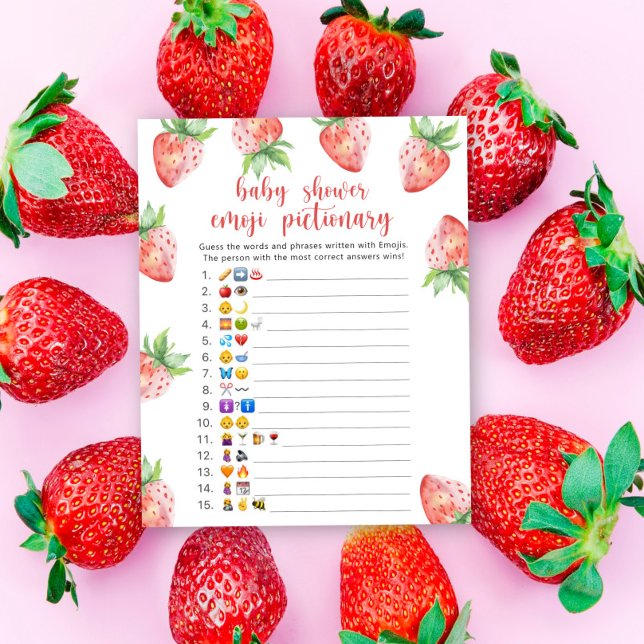 Fraise - jeu de pictionary pour baby shower emoji (Créateur téléchargé)
