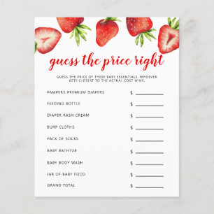 Fraise Le Prix Bon Baby shower Jeu