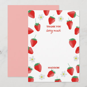 Fraise Merci Beaucoup Thème Fraise