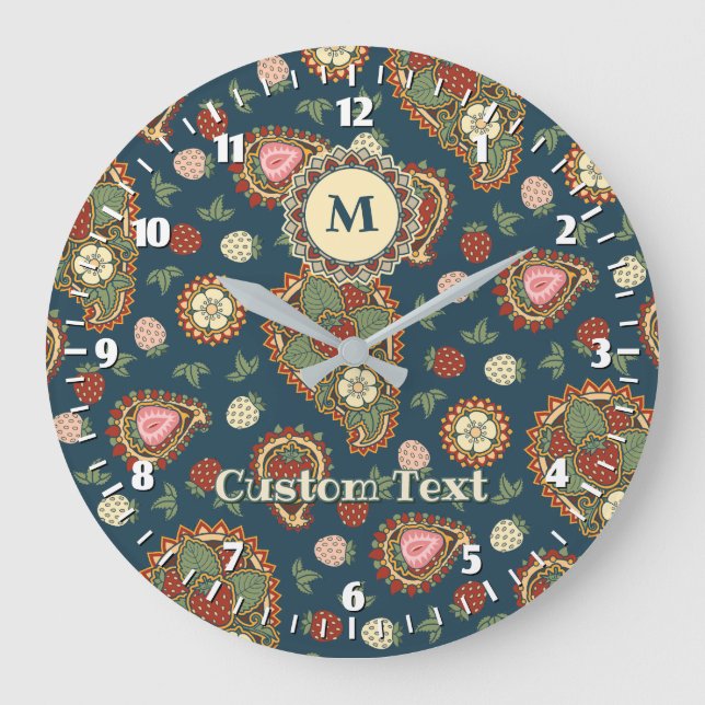 Fraise Motif grande horloge (Recto)
