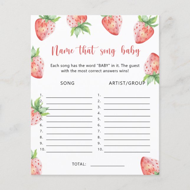 Fraise - Nom que Baby Song (Devant)