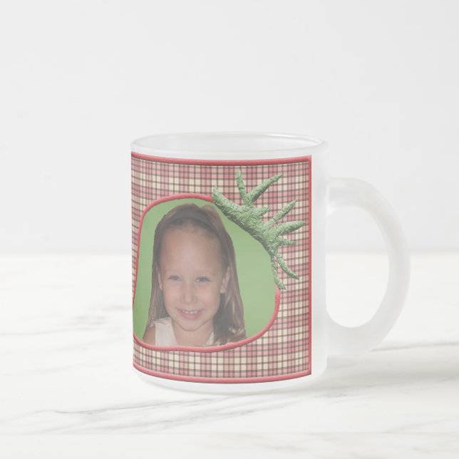 Fraise Plaid Photo Mug personnalisable (Droit)