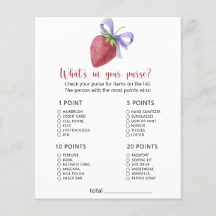 Fraise - Qu'y a-t-il dans votre jeu de baby shower