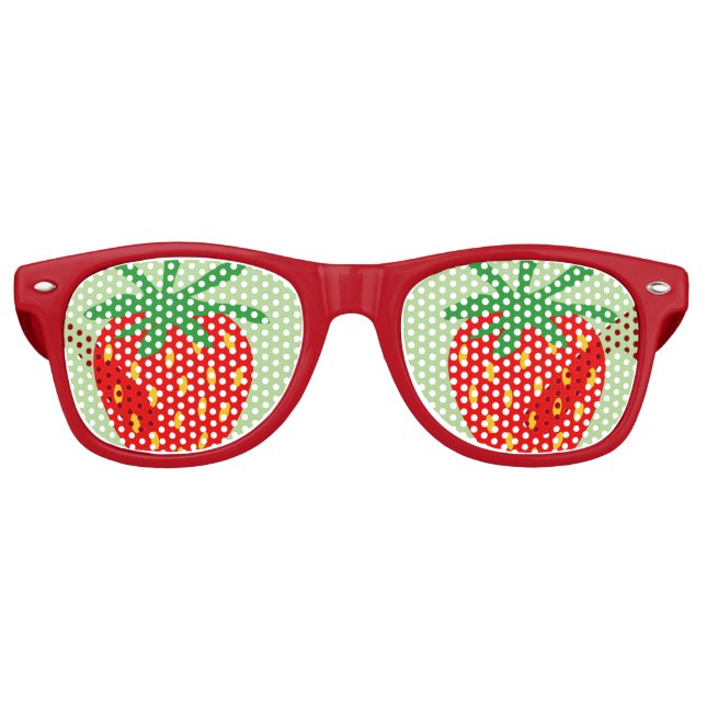Fraise rouge amusante teintes lunettes de soleil (Devant)