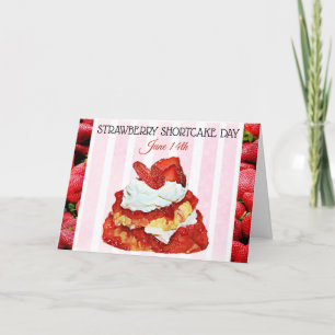 Fraise Shortcake Day 14 juin Carte de vacances