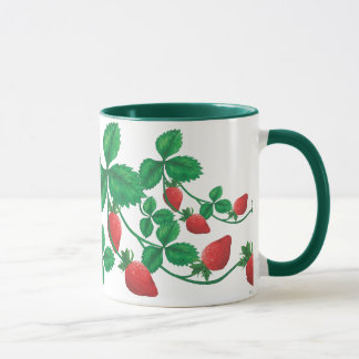 Fraise sur la tasse de vigne