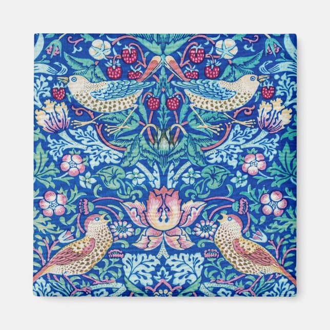Fraise Thief Bleu, William Morris Magnet (Devant)