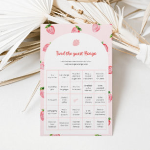 Fraise Trouver L'Invité Bingo Baby shower Jeu