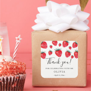 Fraises Anniversaire de la faveur autocollant