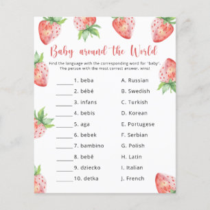 Fraises - Bébé autour du monde jeu