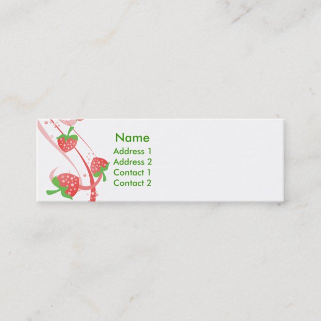 Fraises de fraises pour des cartes maigres (Devant)