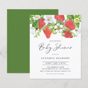 Fraises et fleurs Baby shower d'été