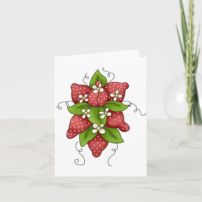 Fraises et fleurs Cartes de notes (Créateur téléchargé)