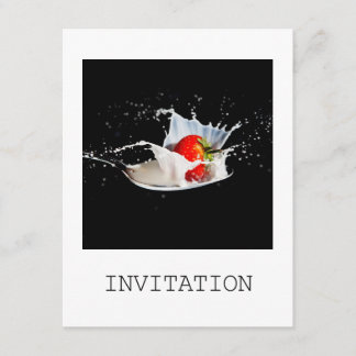 Fraises et invitation crème