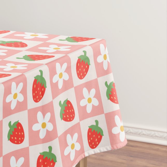 Fraises et nappes de fleurs sucrées (In Situ)