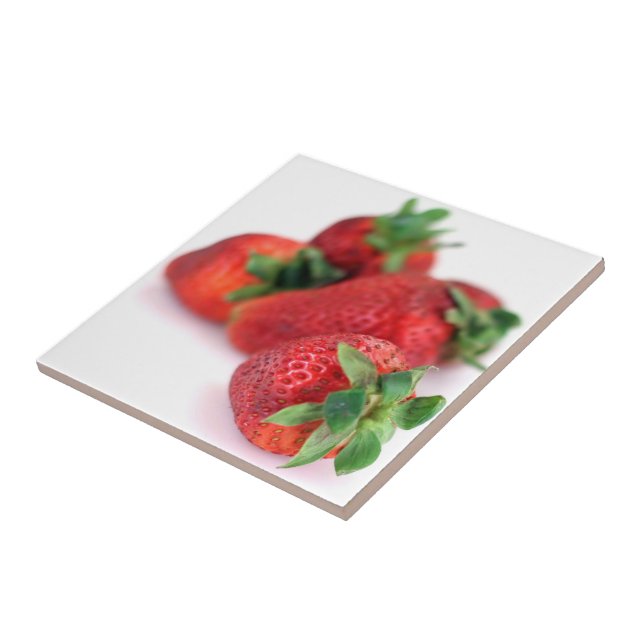 Fraises Fermer Carreaux photo (Côté)