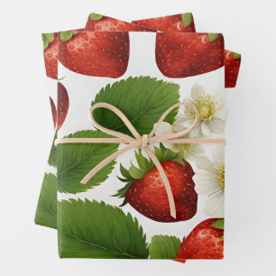 Fraises, Feuilles et fleurs dynamiques