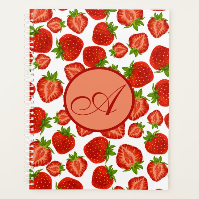Fraises Fraise Rétro Branché Planificateur Amusant (Devant)