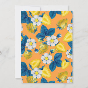 Fraises jaunes sur orange