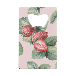 Fraises mûres d'été : Aquarelle rose
