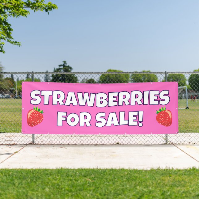 Fraises Personnalisées Pour Vendre Bannière (Insitu)