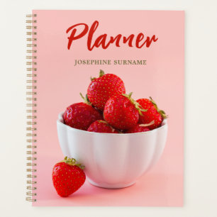 Fraises Rouges Fraîches Sur Photo Rose Nom Personn