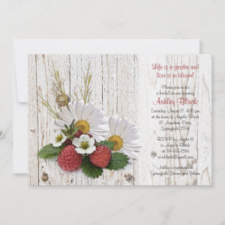 Fraises Rustiques Daisy Invitation de la douche nu