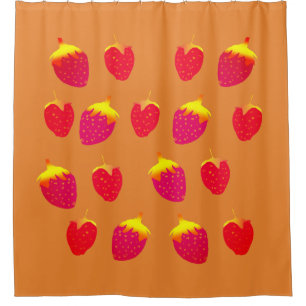 Fraises vectoriel Dessin Douche rideau