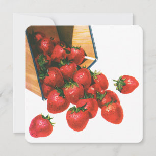 Fraises vintages en Panier, Fruits alimentaires