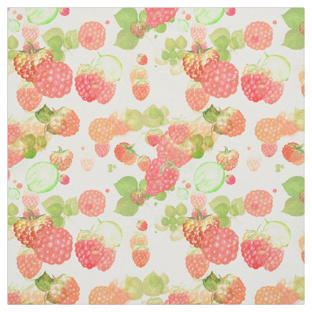 Framboise avec tissu Motif Feuille (Échantillon)