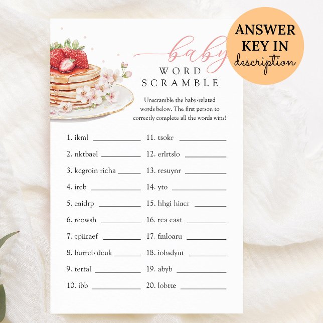 Framboise Bébé Brunch Bébé Mot Débauche Jeu (Créateur téléchargé)