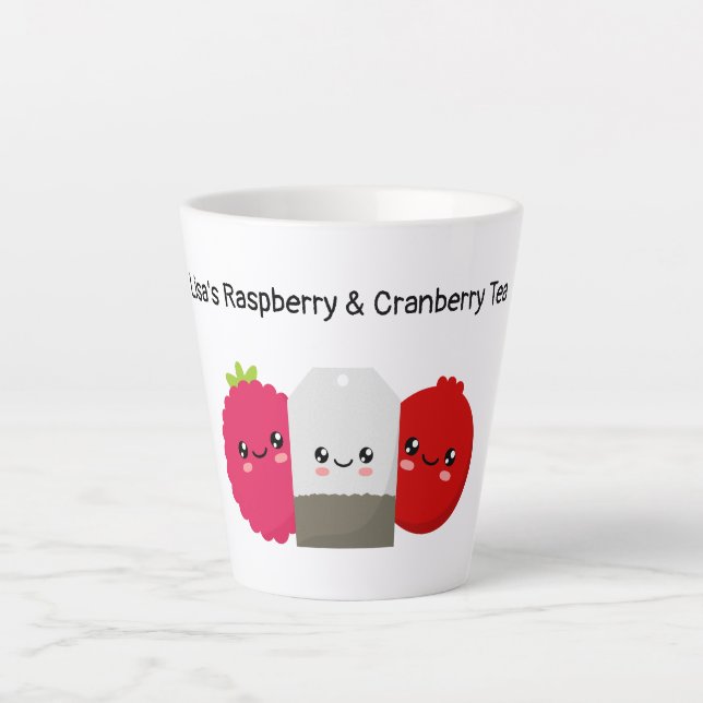 Framboise et canneberge Thé Latte Mug (Devant)