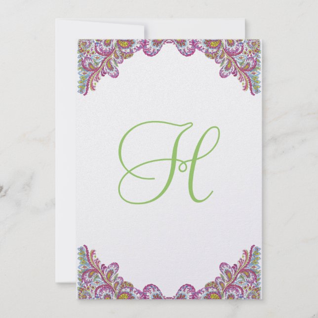 Framboise et chaux sur la Faire-part de mariage gl (Devant)